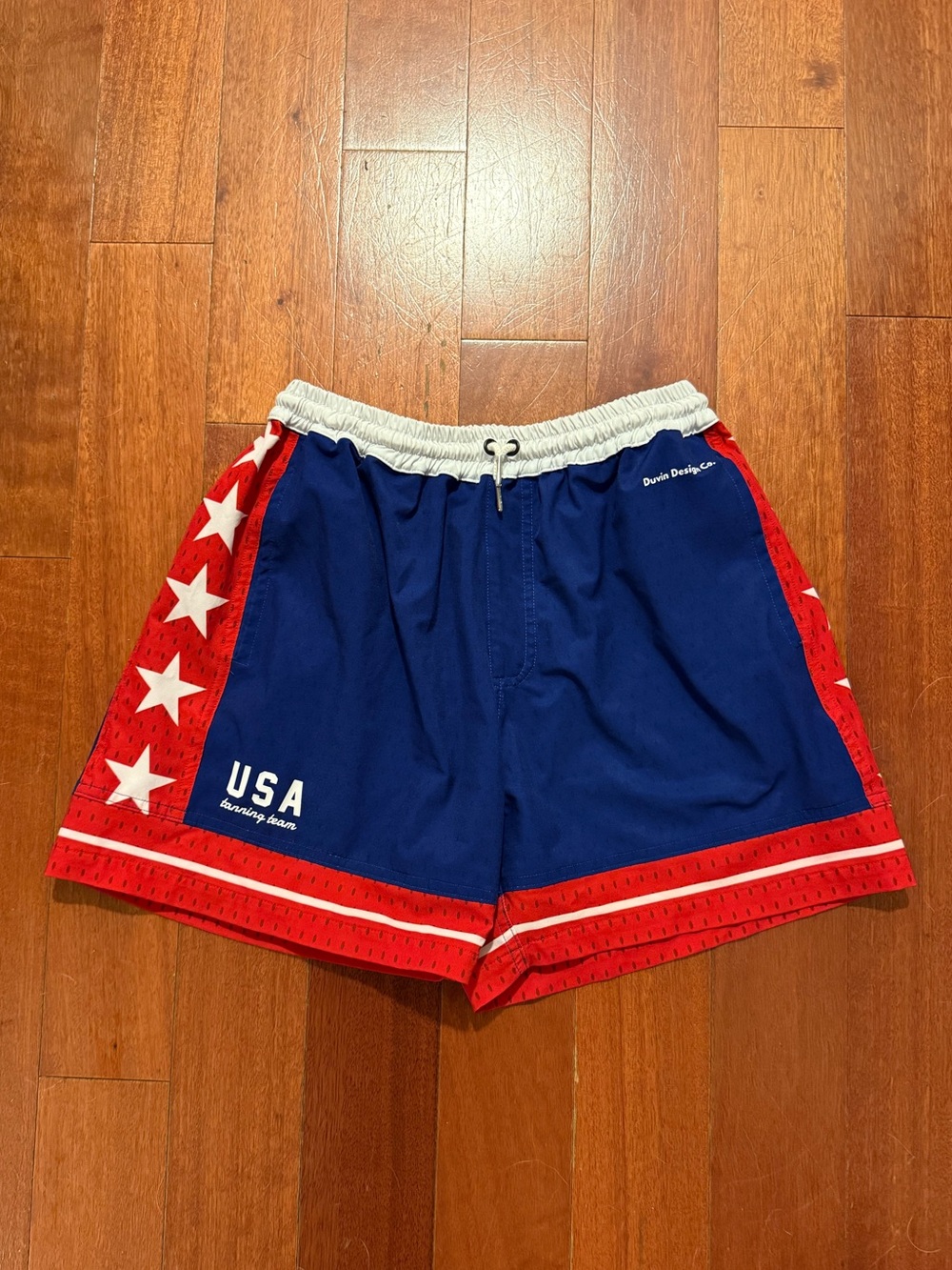 Duvin Men’s USA Tanning Team Swim Shorts (Medium)